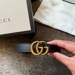 ❌SOLD❌ Gucci Leather belt with Double G buckle